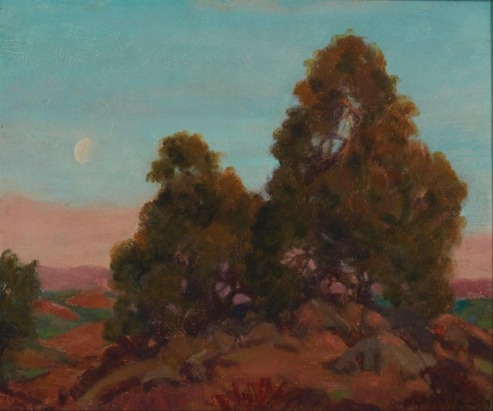 Appraisal: Orrin A White - Pasadena CA Trees in a landscape