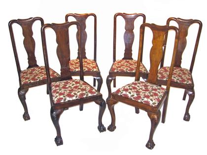 Appraisal: Six Chippendale-style side chairs th th century