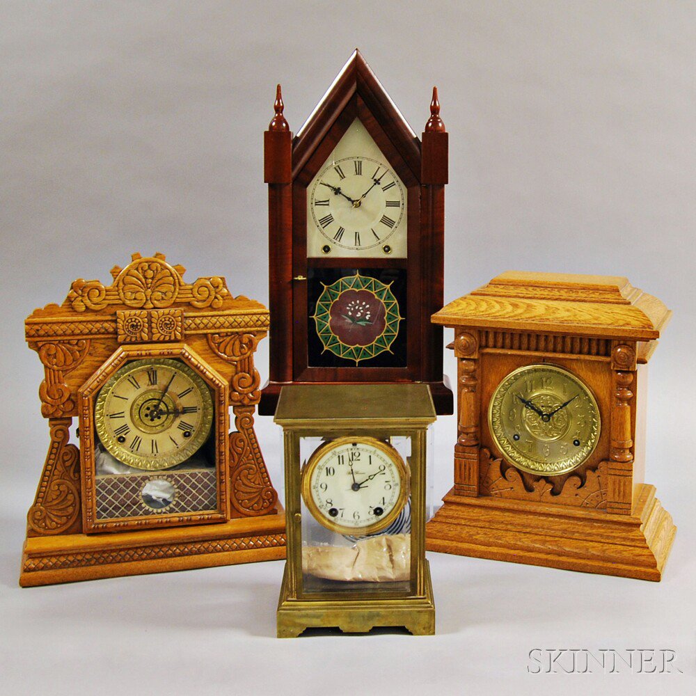 Appraisal: Seth Thomas and Three Other Shelf Clocks Connecticut all spring-powered