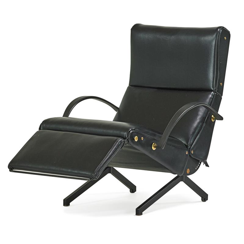 Appraisal: OSVALDO BORSANI TECNO Adjustable lounge chair Condition Report Features a