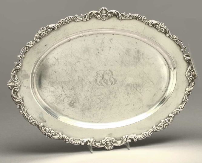 Appraisal: Gorham Sterling Silver Oval Platter first quarter th century in