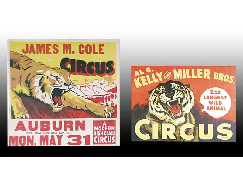 Appraisal: Lot of Circus Posters for James M Cole and Kel