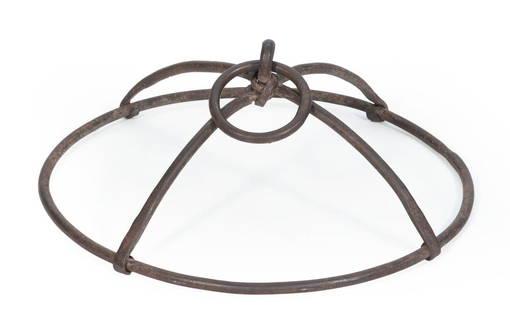 Appraisal: WROUGHT IRON HANGING POT RACK LATE TH EARLY TH CENTURY