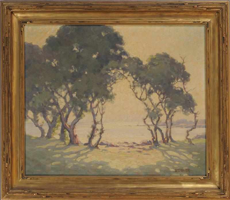 Appraisal: LOVE PORTER - BEACH ON THE CALIFORNIA COAST Oil on