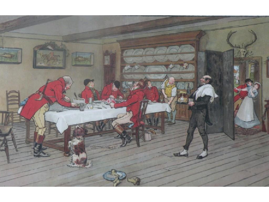 Appraisal: After A Ludovici The Hunt Breakfast coloured print cm x