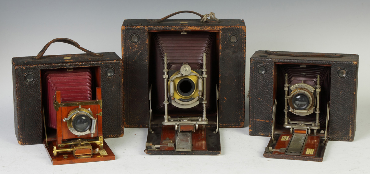 Appraisal: Large Group of Various Box Cameras Parts Eastman Kodak small