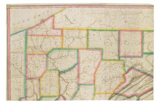 Appraisal: MELISH John Map of Pennsylvania constructed from the County Surveys