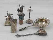 Appraisal: A mixed lot comprising a Dutch silver vesta silver tea