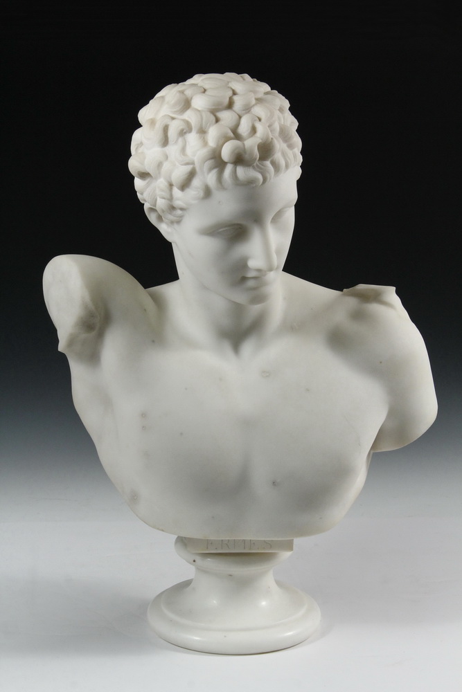 Appraisal: NEO-CLASSICAL MARBLE BUST - th c copy of the Ancient