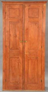 Appraisal: Primitive cupboard having two recessed panel doors opening to interior