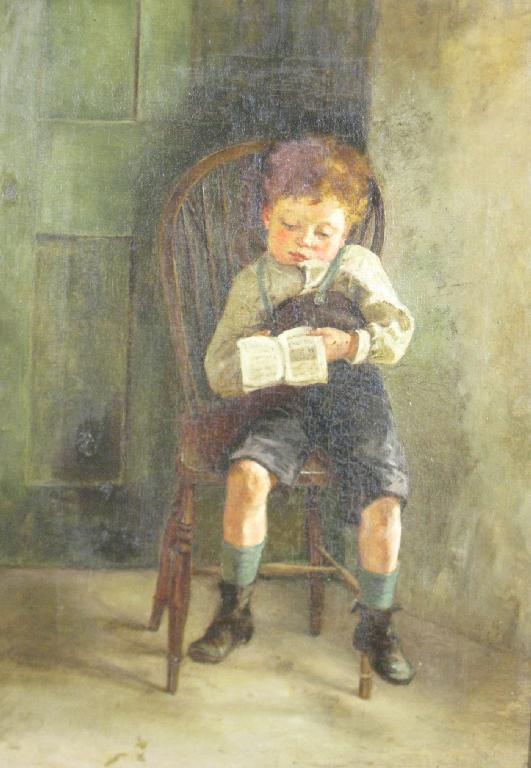 Appraisal: J LIZZIE CLOUD A Child Reading and A Little Nap