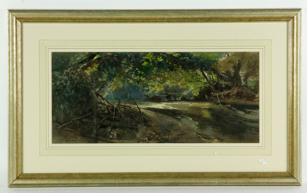 Appraisal: - Carlandi River Scene W C Onorato Carlandi Italian -