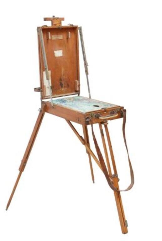 Appraisal: French convertible traveling artist's easel early th c rectangular case