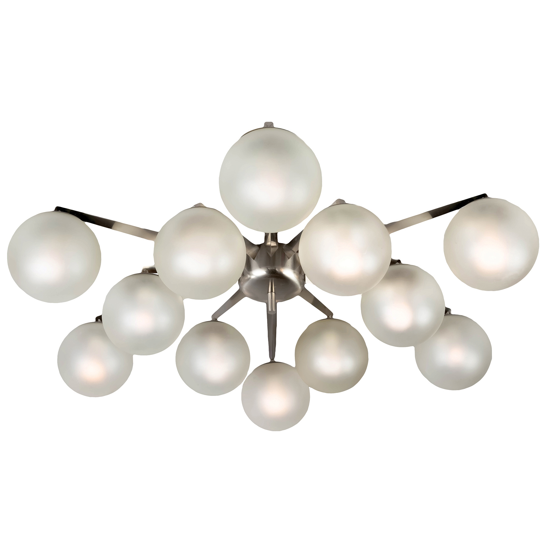 Appraisal: Angelo Lelli Arredoluce Stella Chandelier Italy c Nickel-plated brass steel