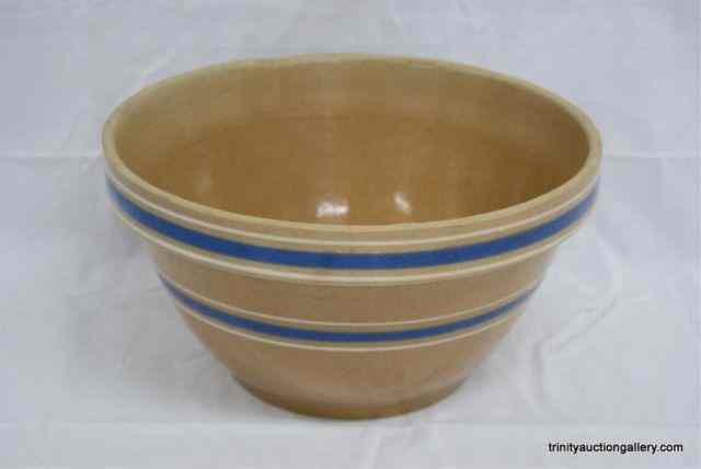 Appraisal: Vintage Crock Pottery Large '' Mixing BowlThis is a brown