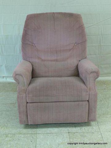 Appraisal: La-Z-Boy Mauve Brush Fabric Swivel Rocker Recliner - usage wear