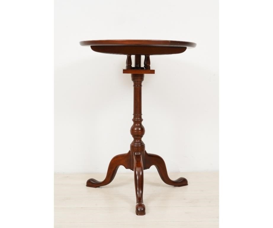 Appraisal: Queen Anne style mahogany candlestand by American Museum Classics h