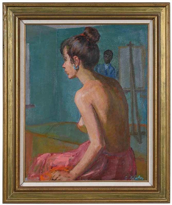 Appraisal: Constantin Chatov Georgia - Artist and Model signed lower right