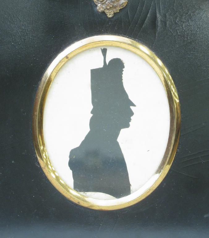 Appraisal: ENGLISH SCHOOL CIRCA A Portrait Silhouette cut out depicting a