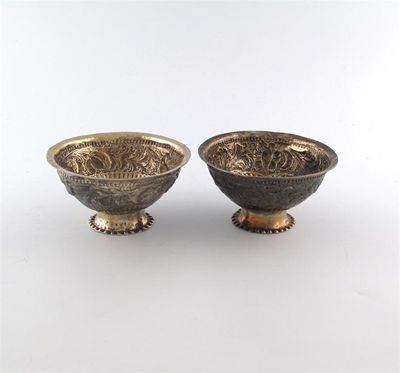 Appraisal: Two th century Dutch silver bowls of tapering circular form