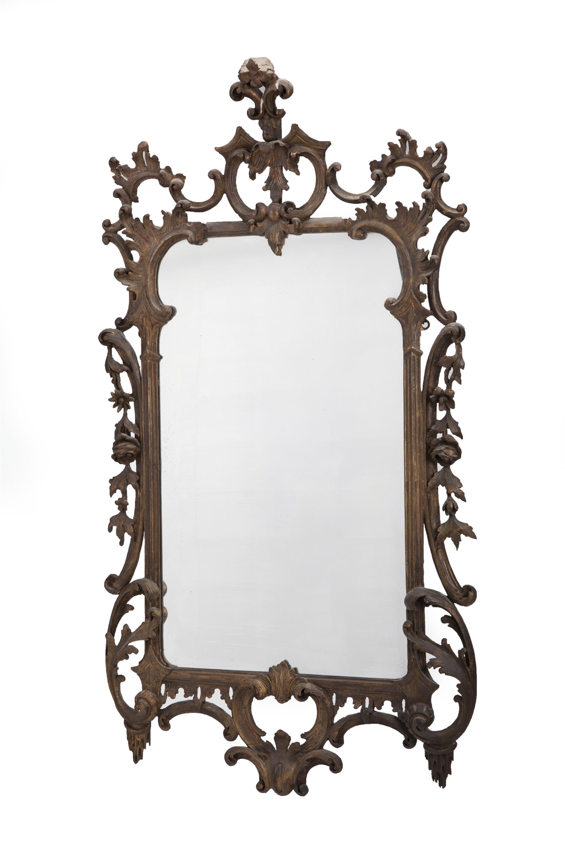 Appraisal: ROCOCO-STYLE MIRROR Probably European late th-early th century Wooden frame