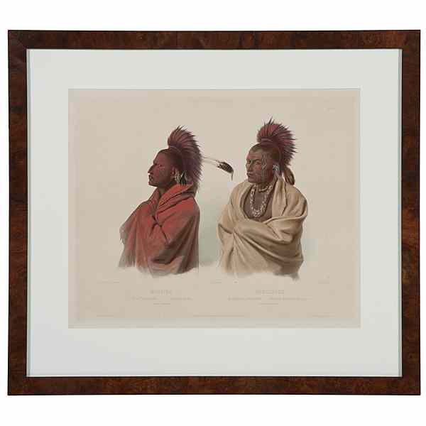 Appraisal: Karl Bodmer Etching Tab Massika and Wakusasse etching and aquatint