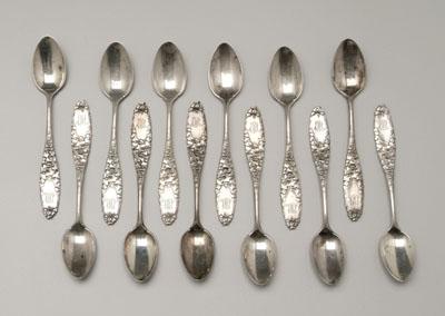 Appraisal: Tiffany Ivy sterling flatware demitasse spoons monograms oz T in