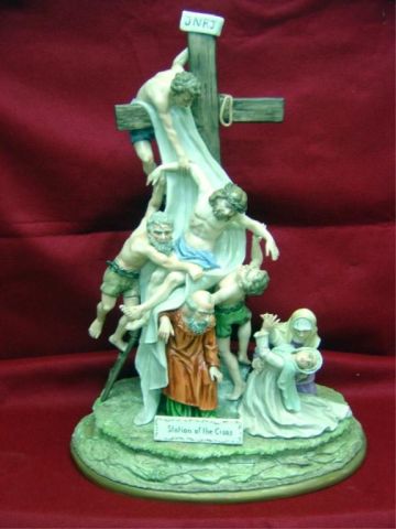 Appraisal: DRESDEN FIGURINE - STATION AT THE CROSS