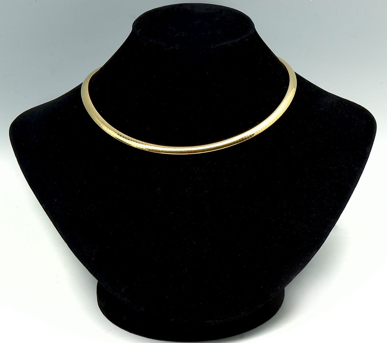 Appraisal: K OMEGA LINK NECKLACE K yellow gold mm domed Omega