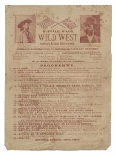 Appraisal: Cody W F Buffalo Bill's Wild West Programme Circa One