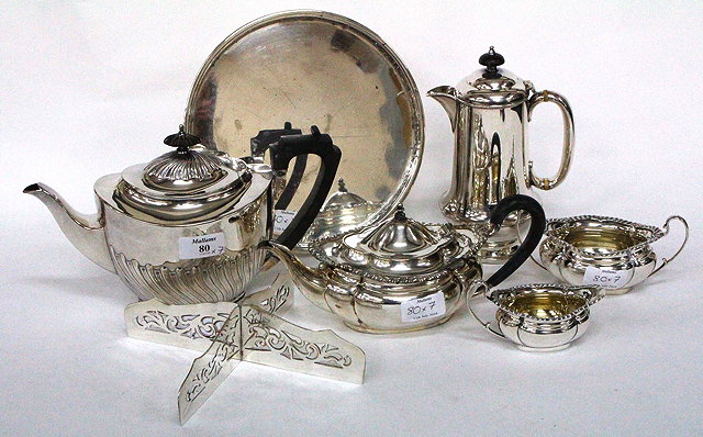 Appraisal: A SELECTION OF ELKINGTON CO PLATED WARES including a cream