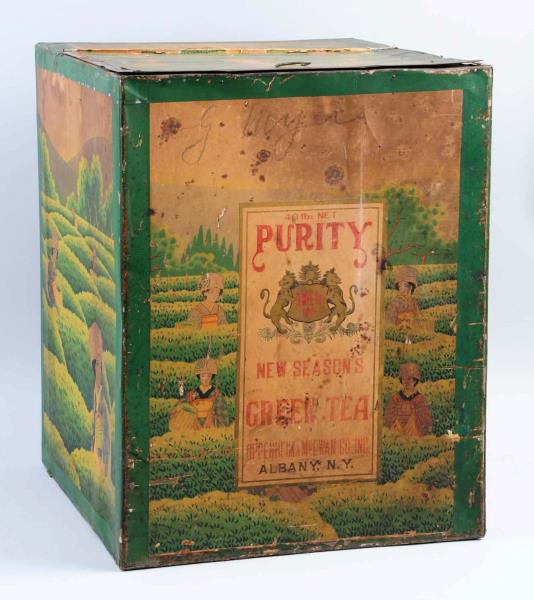 Appraisal: Purity Green Tea Large Store Tin This large Purity tea