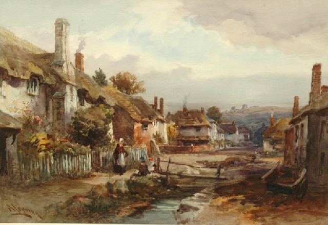 Appraisal: Alfred Leyman British - Devon Village watercolour signed 'A Leyman'