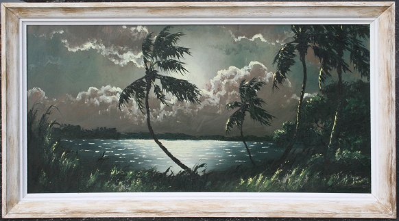 Appraisal: NEWTON Harold American th C Florida Highwaymen Nocturnal River scene