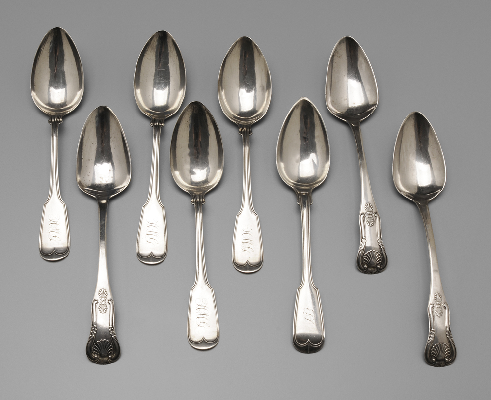 Appraisal: Eight Charleston Silver Serving Spoons South Carolina th century three