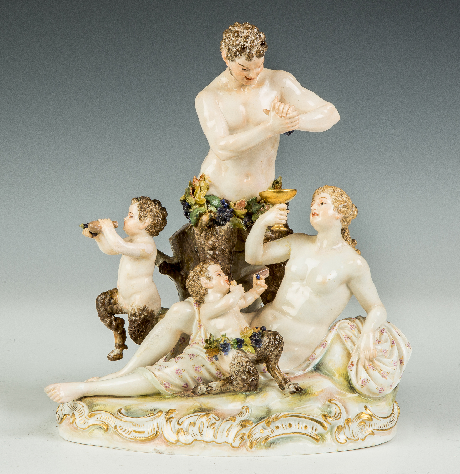 Appraisal: Meissen Figural Group with Bacchus th century D No