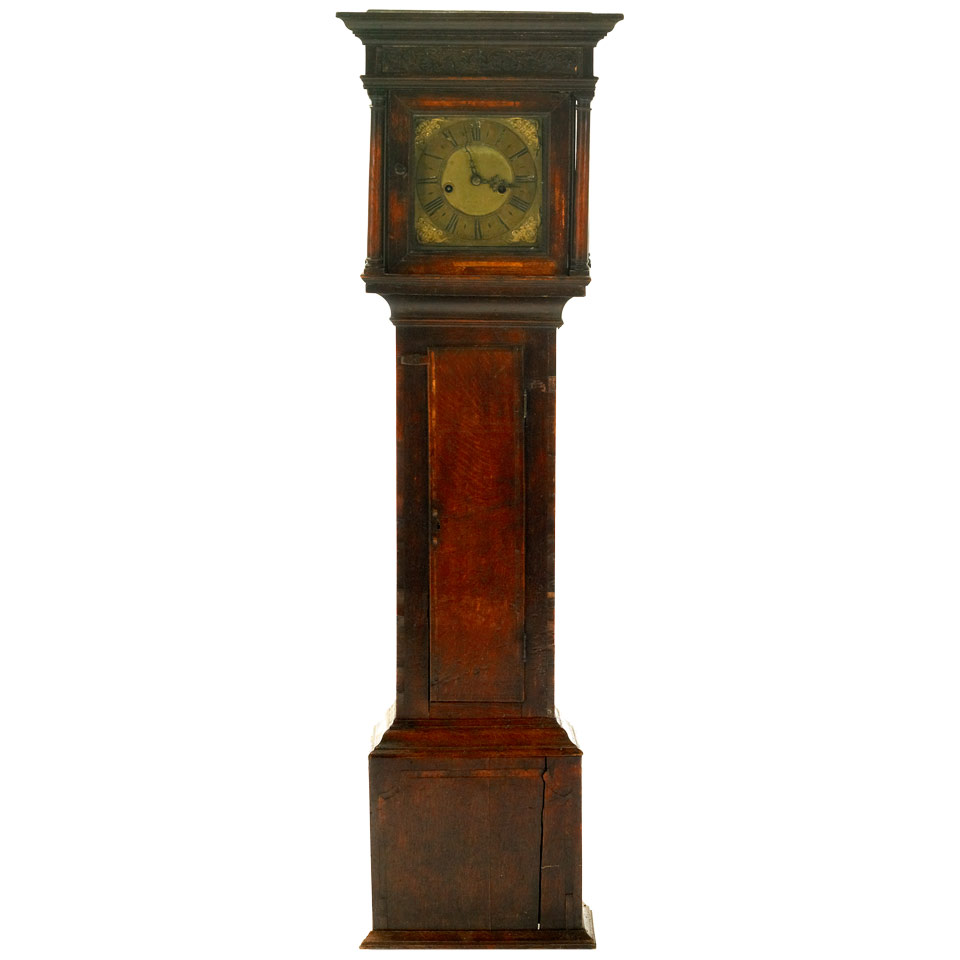 Appraisal: Henry Deykin Worcester Small English Oak Tall Case Clock c