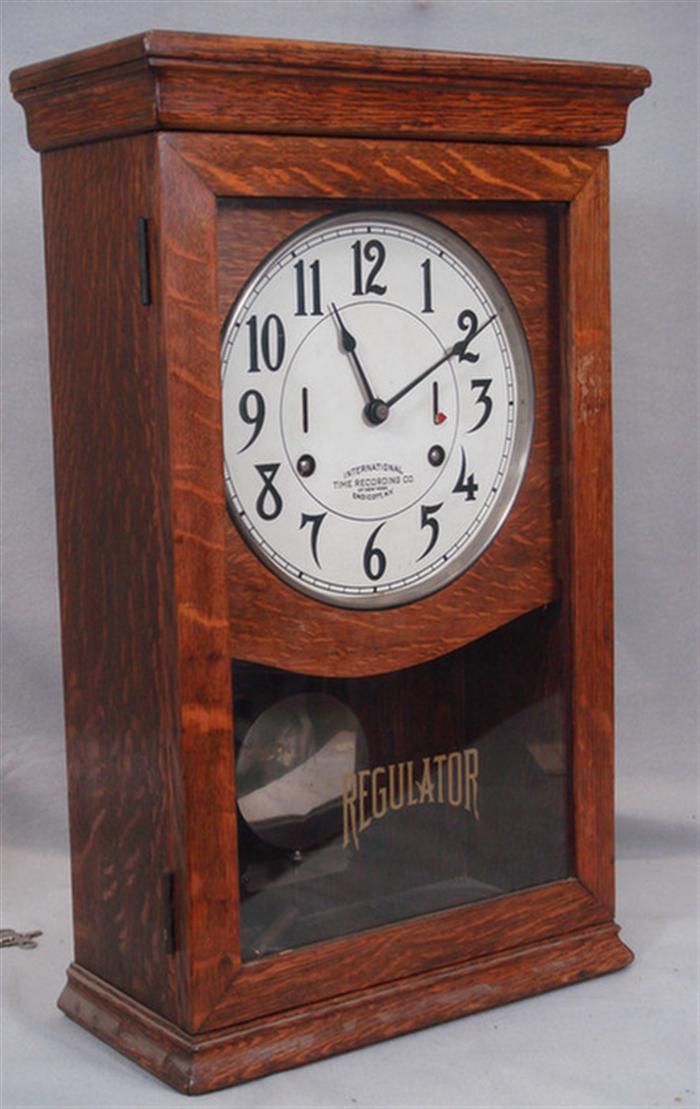 Appraisal: Oak International Time Recording Co time clock wind indicators on