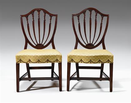 Appraisal: Pair of Federal mahogany side chairs philadelphia late th century