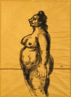 Appraisal: Benjamin D Kopman Russian American - Nude figure Ink Wash