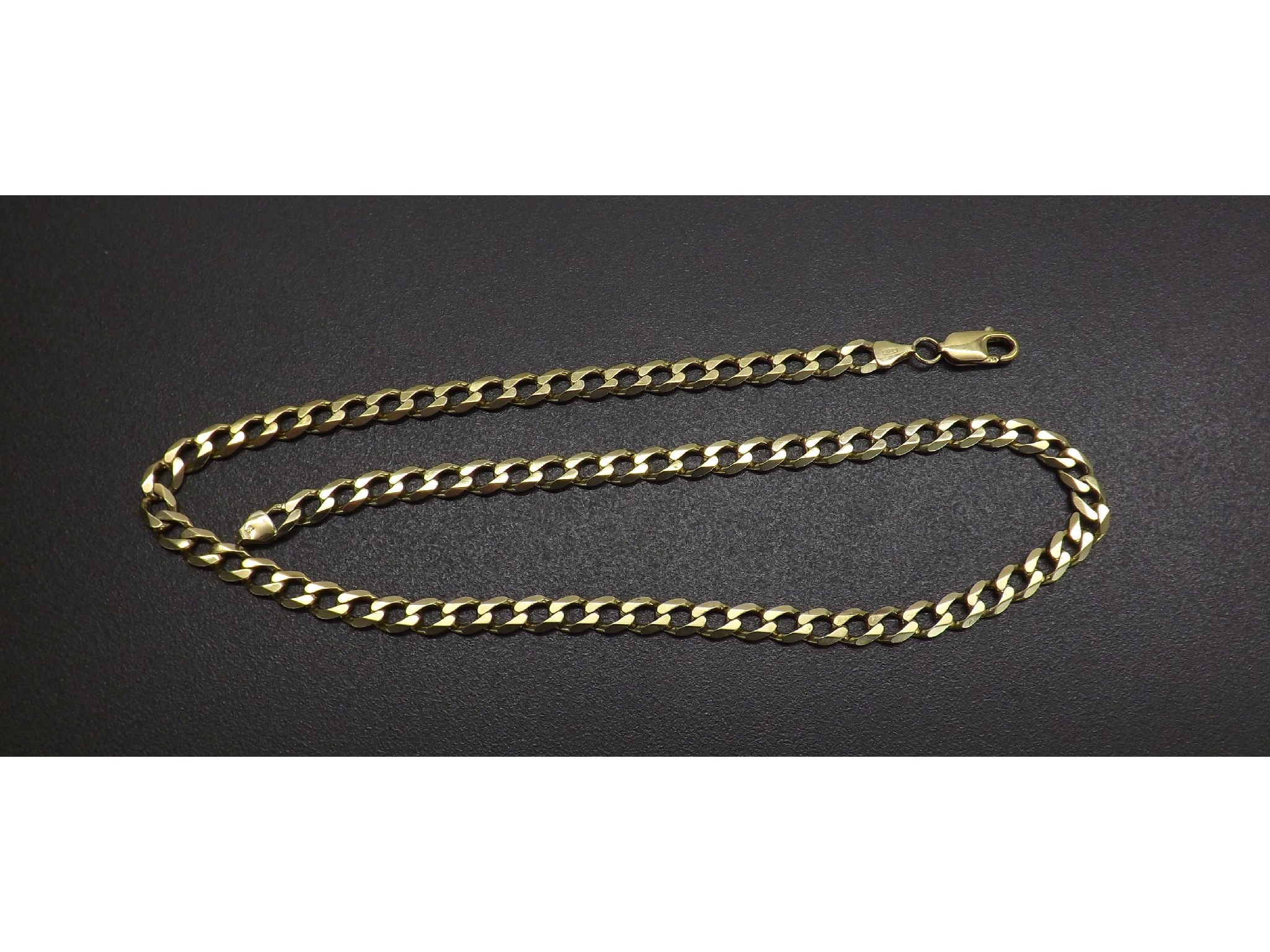 Appraisal: V XNP ct yellow god curb link necklet gm long