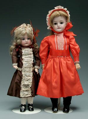 Appraisal: Two Simon Halbig bisque head dolls C M Bergman both