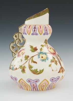 Appraisal: An Old Carlsbad Double Gourd Ewer Austria ca - Bulbous