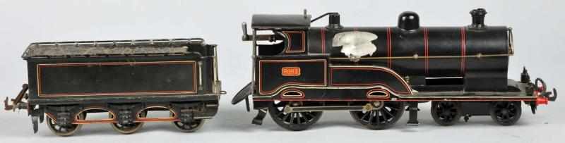 Appraisal: Clockwork Bing No Train Locomotive Tender Description German - -