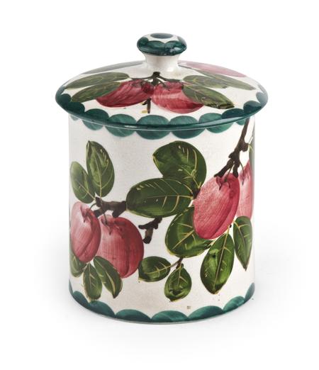 Appraisal: WEMYSS LARGE PRESERVE JAR COVER EARLY TH CENTURY decorated with