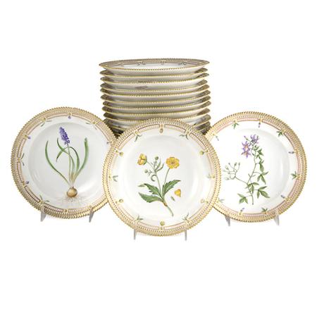 Appraisal: Set of Twenty-Four Royal Copenhagen Flora Danica Porcelain Rim Soup