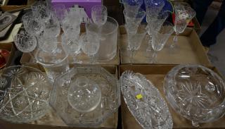 Appraisal: Five box lots of crystal cut glass and art glass