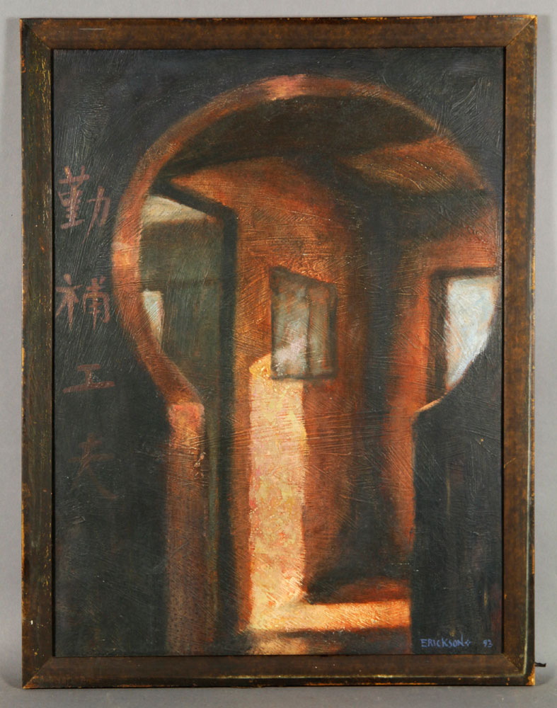 Appraisal: - Erickson Keyhole O M Rik Erickson Keyhole oil on