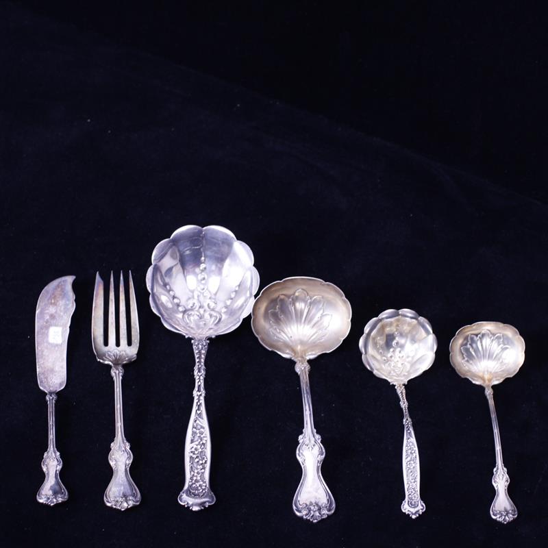 Appraisal: Whiting flatware lot incl Duke of York pc and Dresden