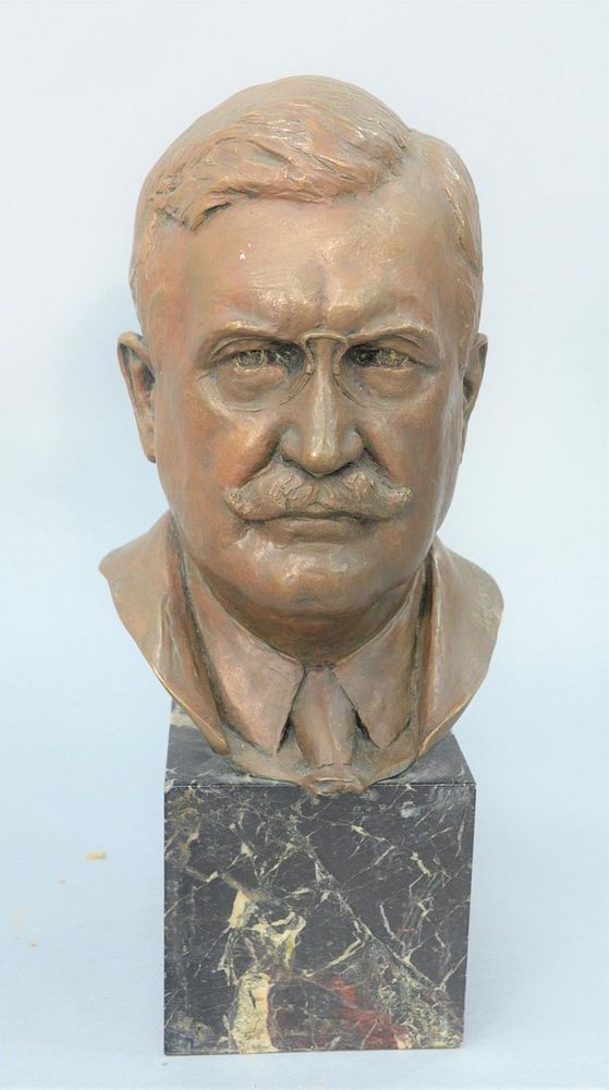 Appraisal: Jules L Butensky Russian American - bronze bust of George